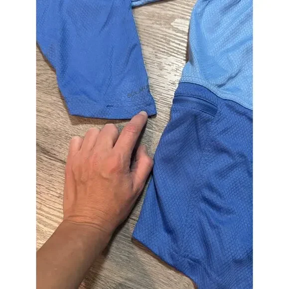 Simms SolarFlex Hoodie Featherweight Fishing Blue Mens XL Long Sleeve UPF - Picture 7 of 10